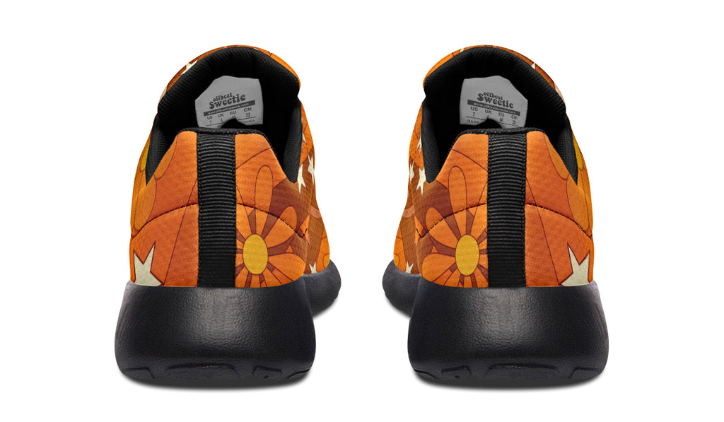 Molly's Orange Retro Daisies Sneakers