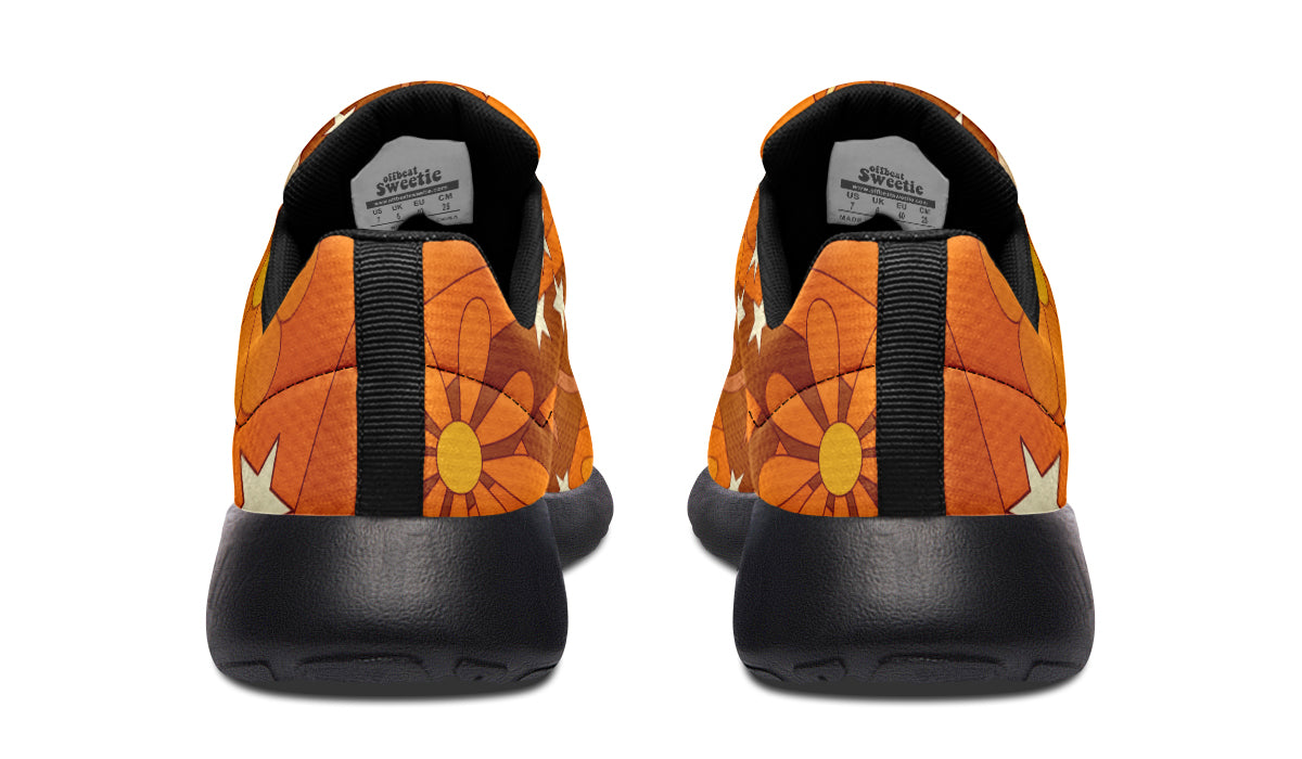 Molly's Orange Retro Daisies Sneakers