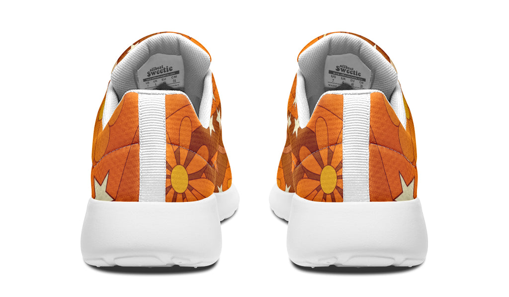 Molly's Orange Retro Daisies Sneakers