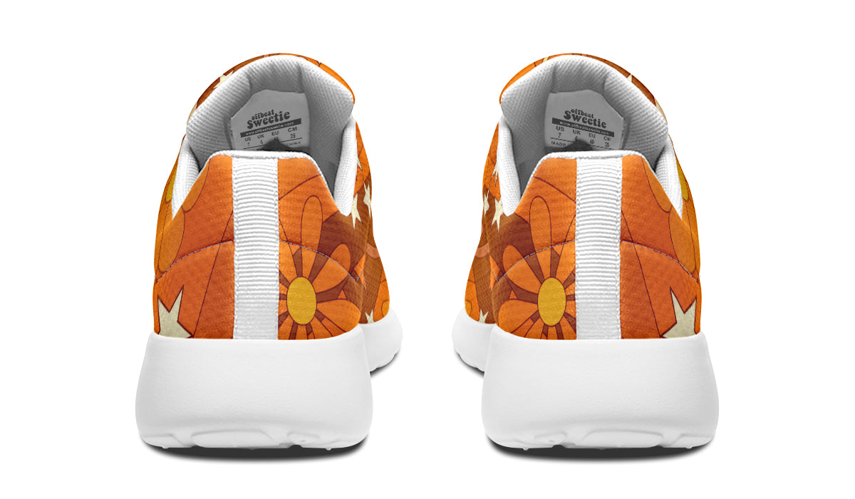 Molly's Orange Retro Daisies Sneakers