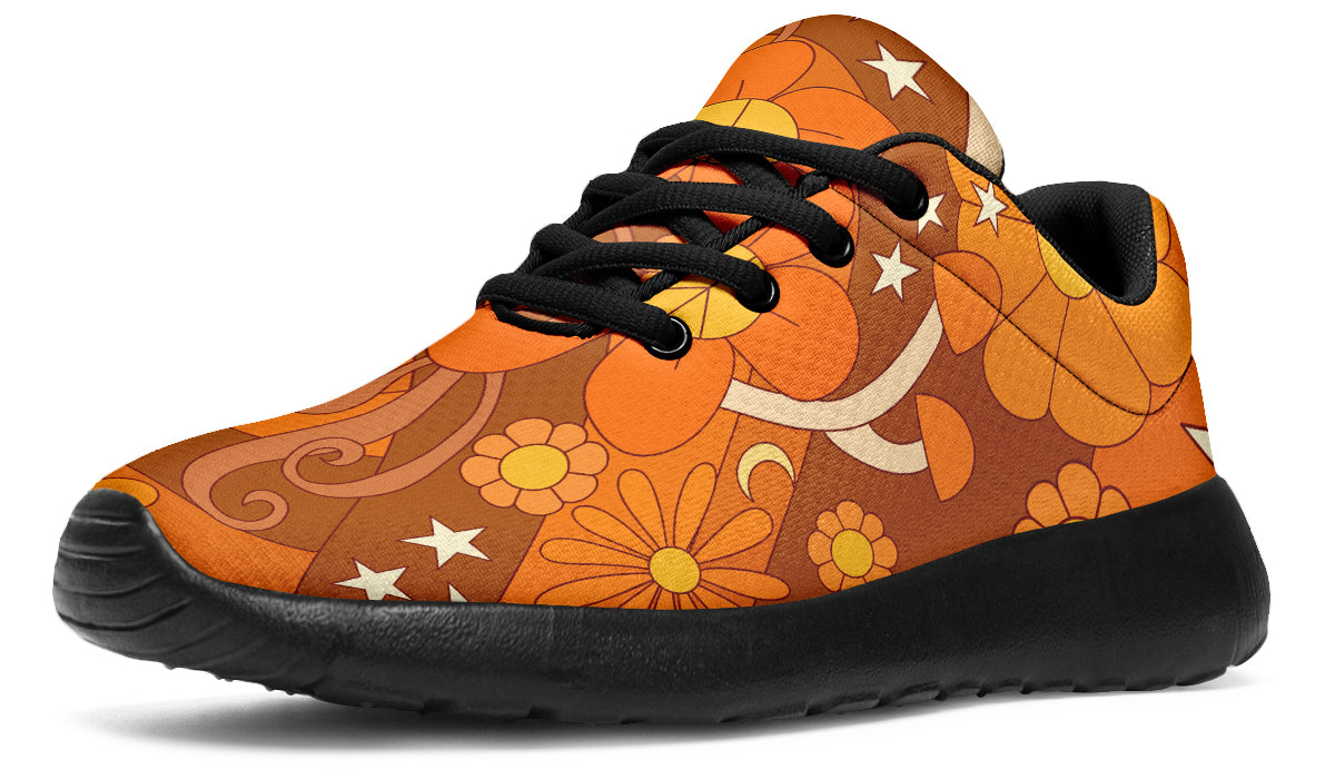 Molly's Orange Retro Daisies Sneakers