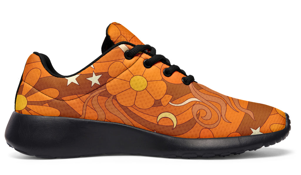 Molly's Orange Retro Daisies Sneakers
