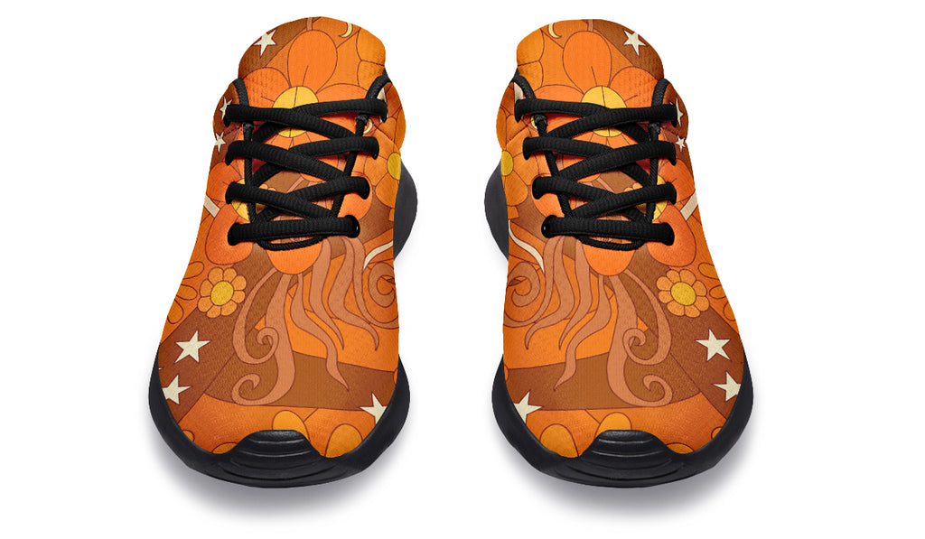 Molly's Orange Retro Daisies Sneakers