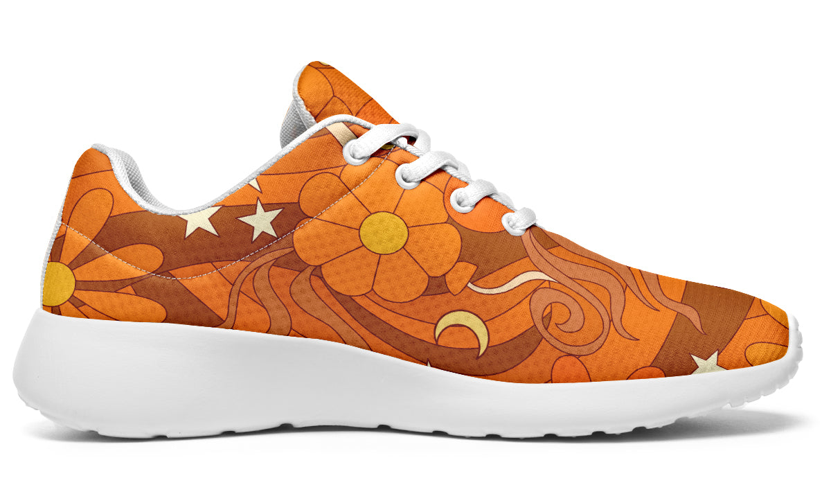Molly's Orange Retro Daisies Sneakers