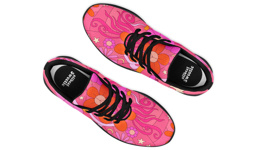 Molly's Pink Retro Daisies Sneakers