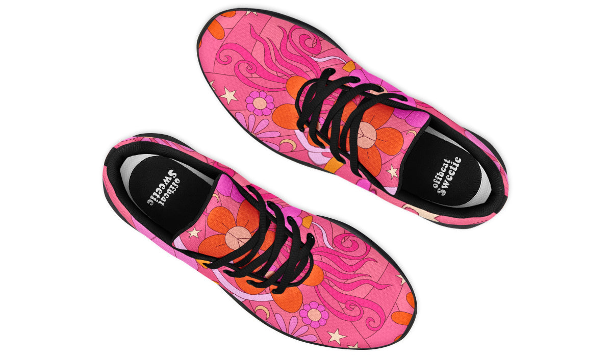 Molly's Pink Retro Daisies Sneakers