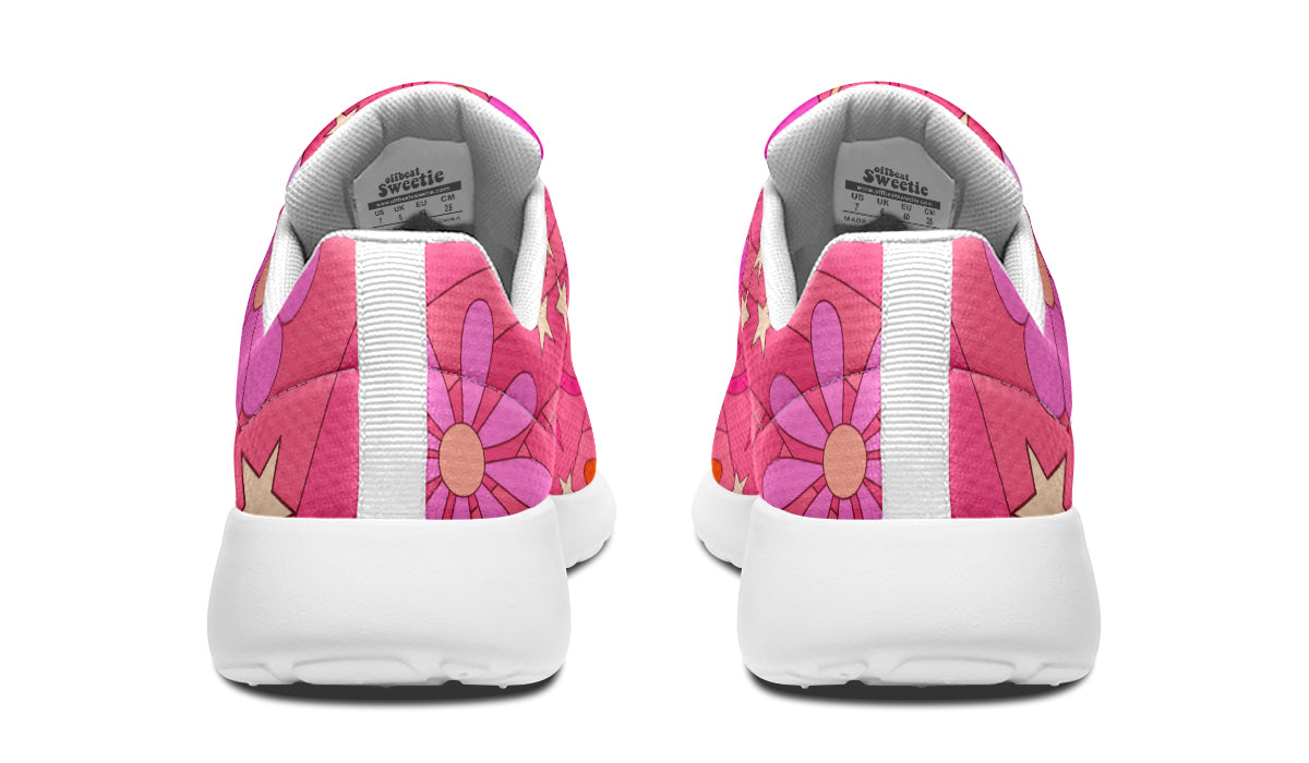 Molly's Pink Retro Daisies Sneakers