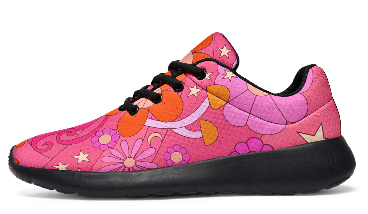 Molly's Pink Retro Daisies Sneakers