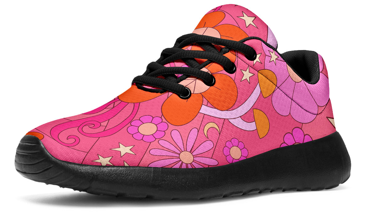Molly's Pink Retro Daisies Sneakers