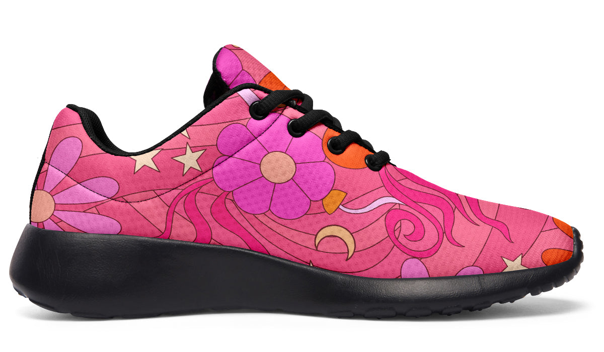 Molly's Pink Retro Daisies Sneakers