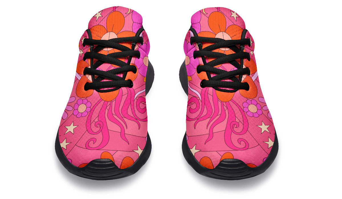 Molly's Pink Retro Daisies Sneakers
