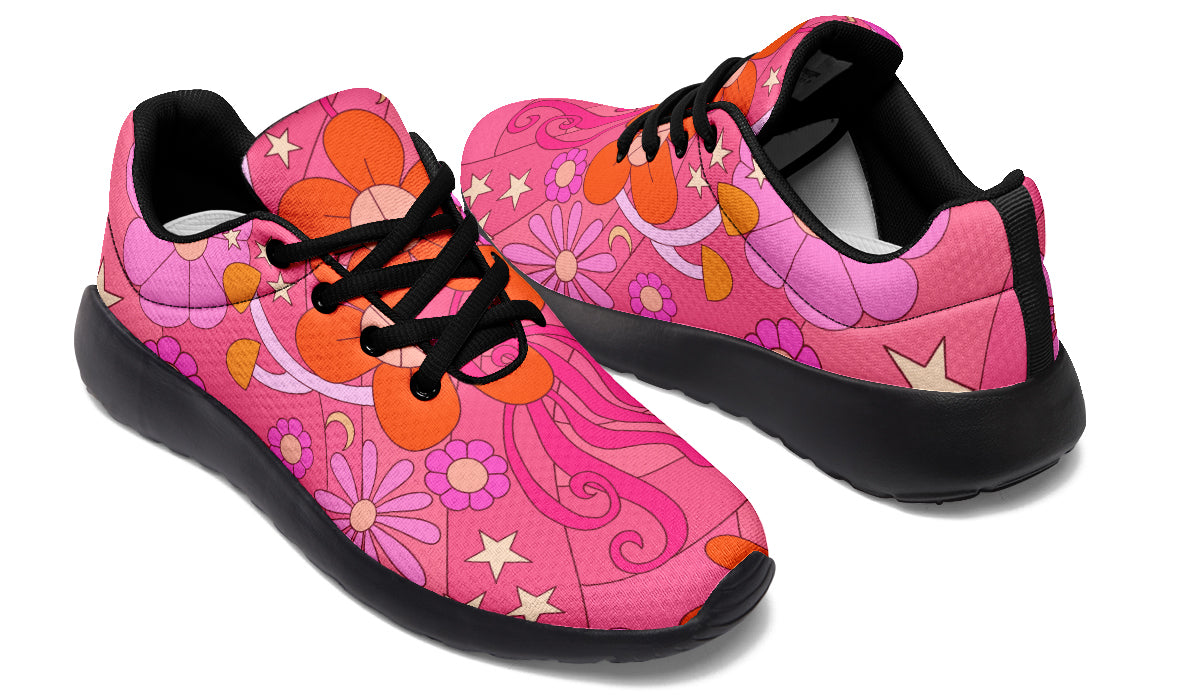 Molly's Pink Retro Daisies Sneakers