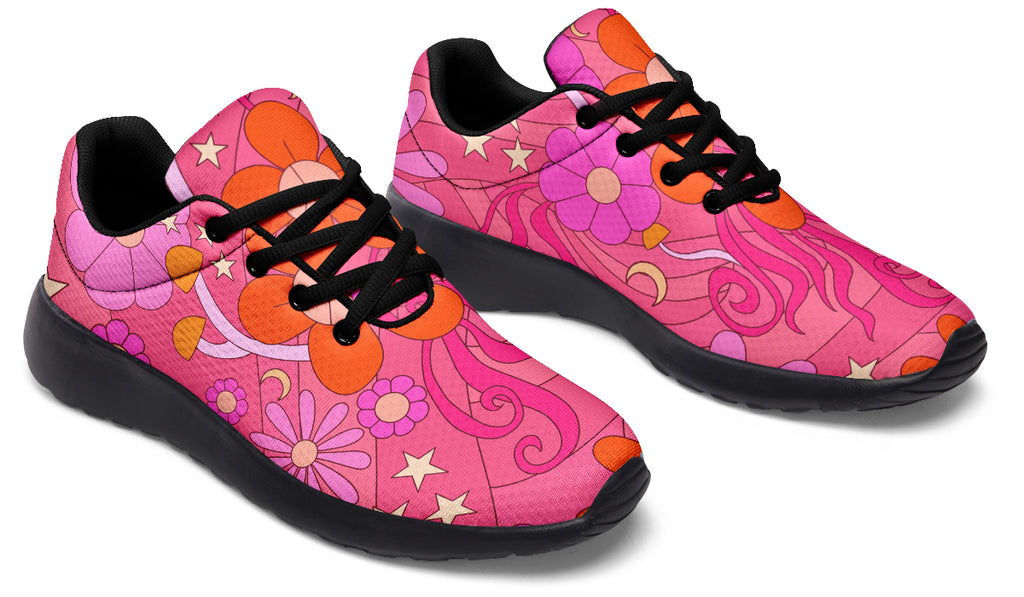 Molly's Pink Retro Daisies Sneakers