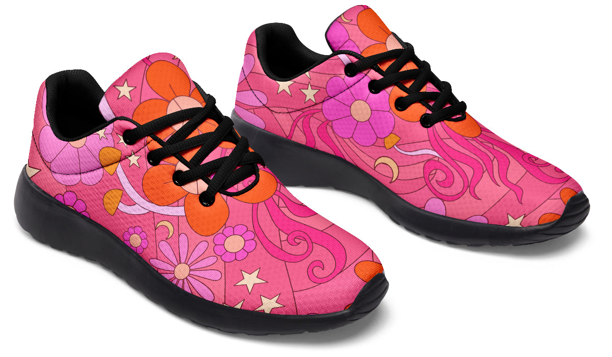 Molly's Pink Retro Daisies Sneakers