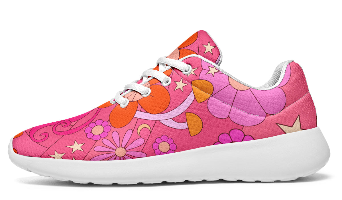Molly's Pink Retro Daisies Sneakers