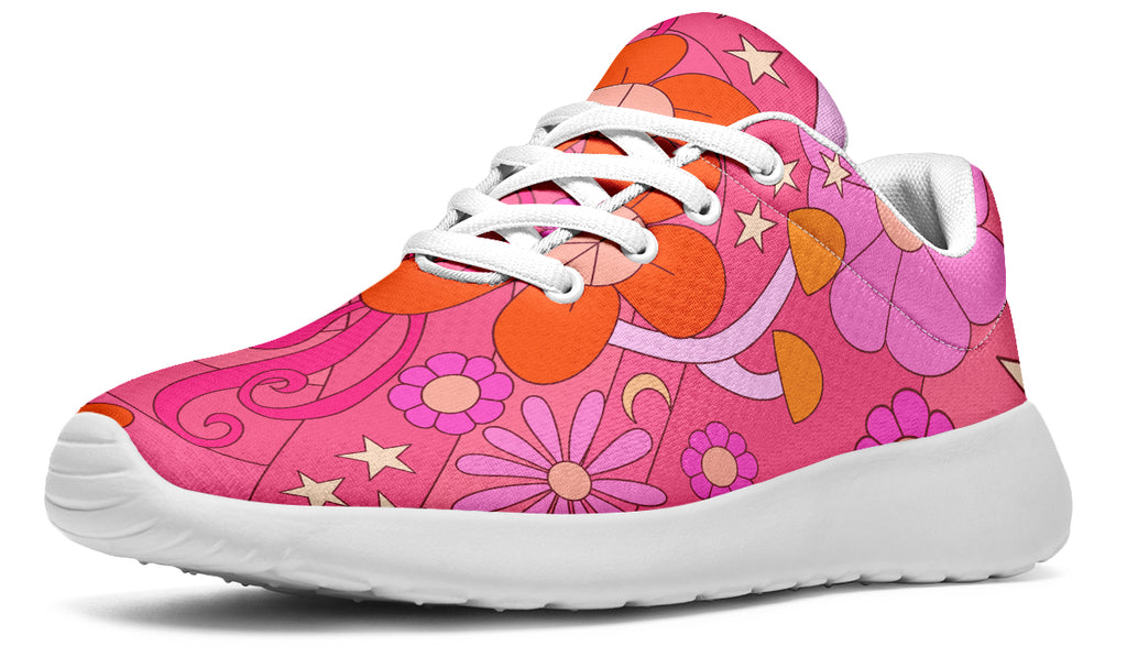 Molly's Pink Retro Daisies Sneakers