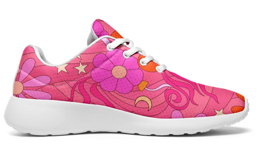 Molly's Pink Retro Daisies Sneakers