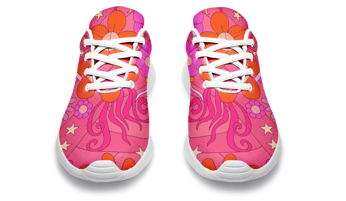 Molly's Pink Retro Daisies Sneakers