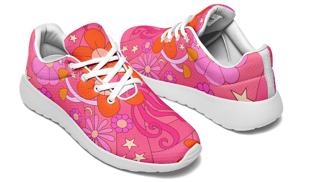 Molly's Pink Retro Daisies Sneakers