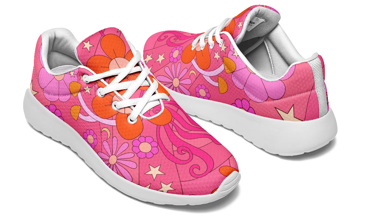 Molly's Pink Retro Daisies Sneakers