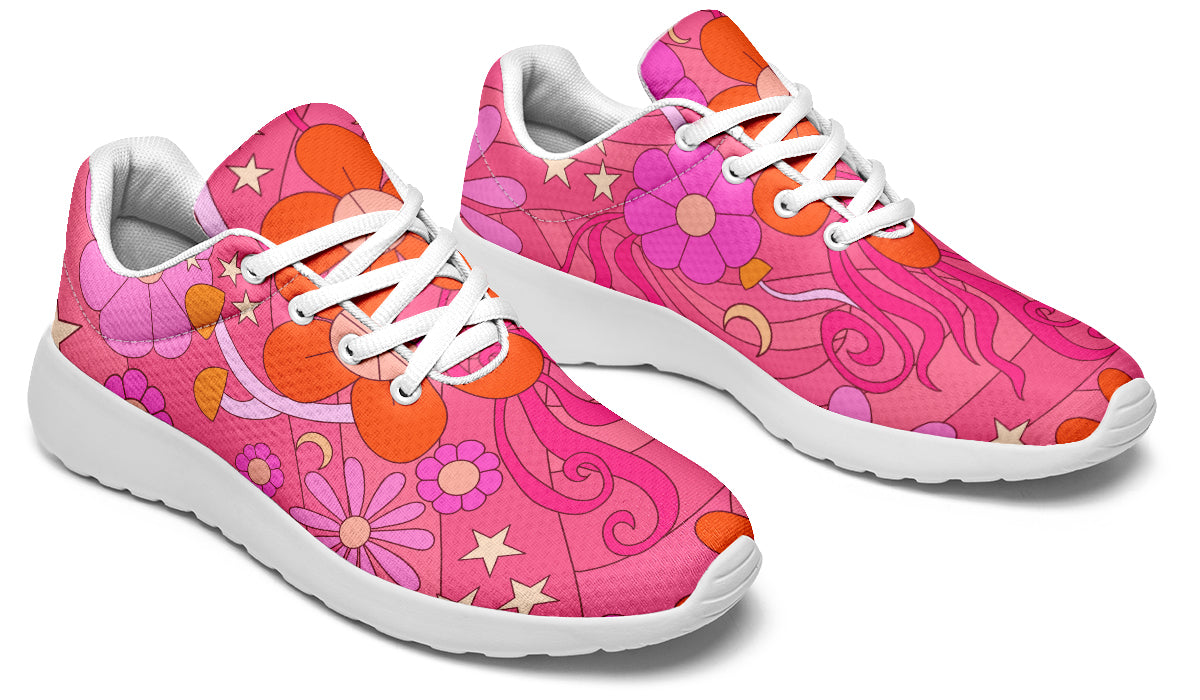 Molly's Pink Retro Daisies Sneakers