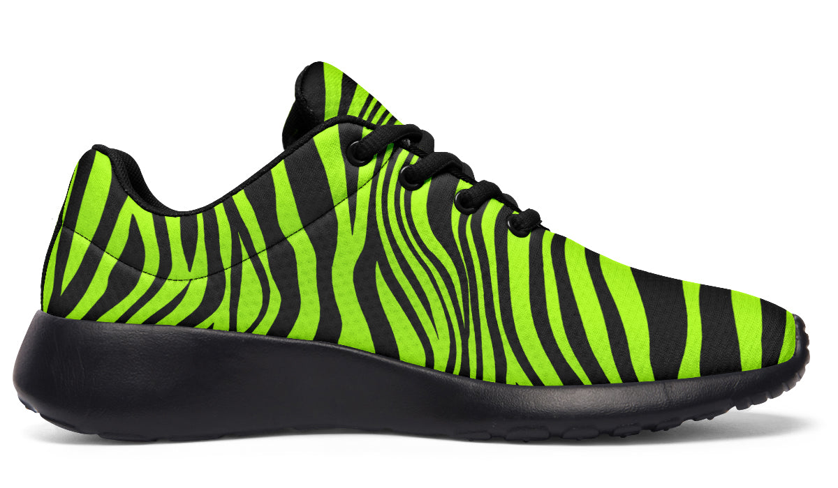 Neon Leopard x Neon Zebra Green Mismatch Sneakers