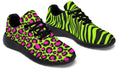 Neon Leopard x Neon Zebra Green Mismatch Sneakers