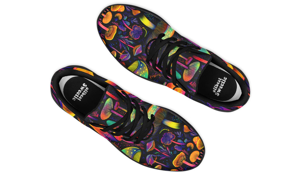 Neon Mushrooms Sneakers - Offbeat Sweetie