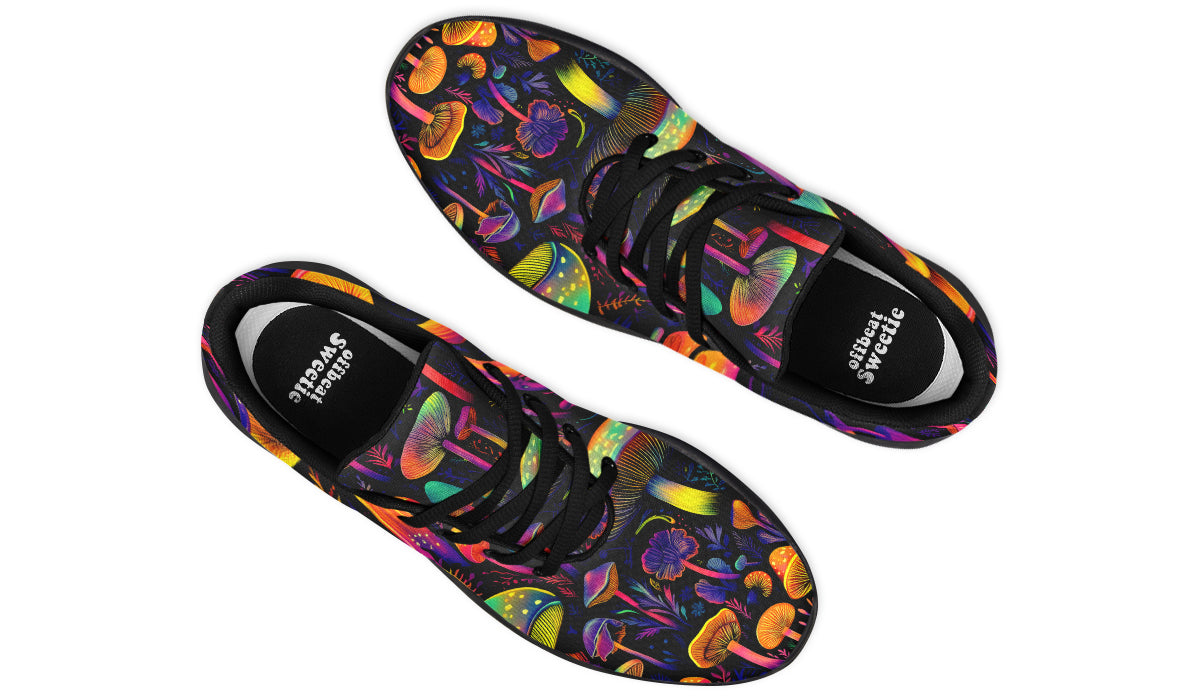 Neon Mushrooms Sneakers - Offbeat Sweetie