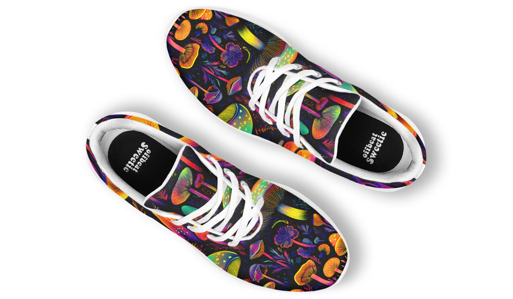 Neon Mushrooms Sneakers - Offbeat Sweetie