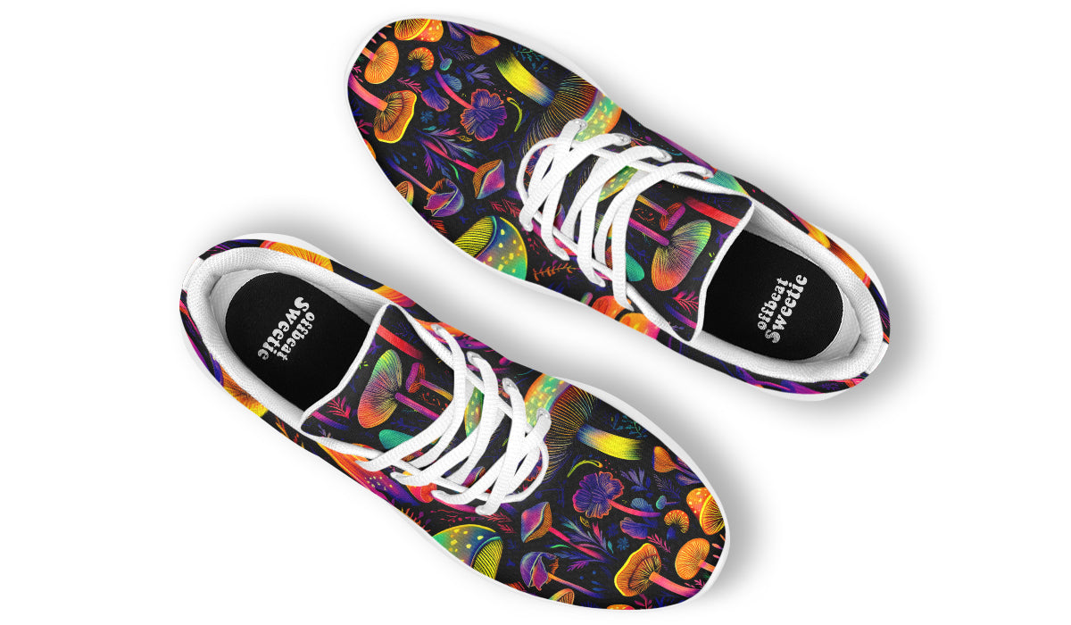 Neon Mushrooms Sneakers - Offbeat Sweetie