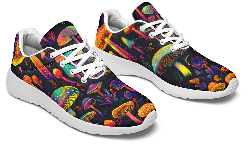 Neon Mushrooms Sneakers - Offbeat Sweetie