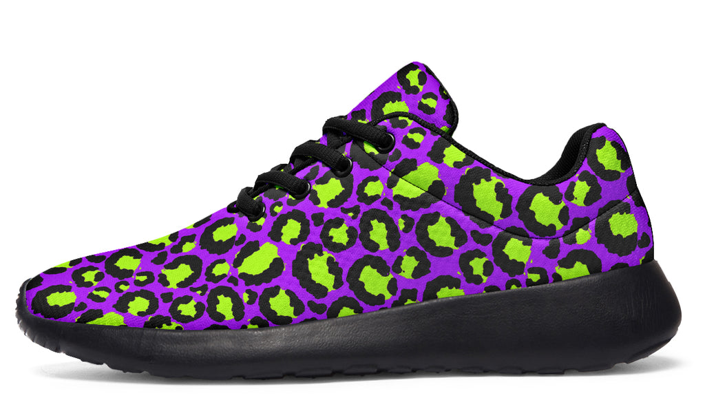 Neon Safari x Zombie Leopard Mismatch Sneakers