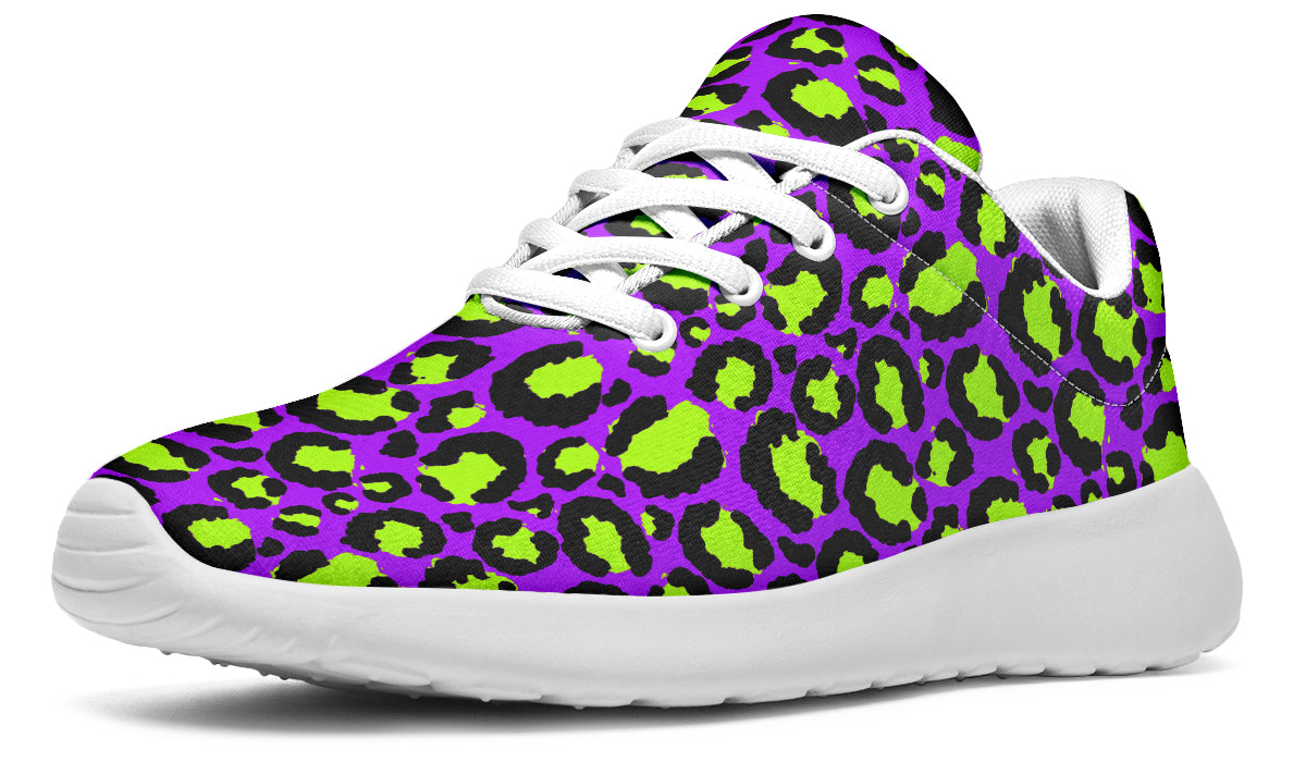 Neon Safari x Zombie Leopard Mismatch Sneakers