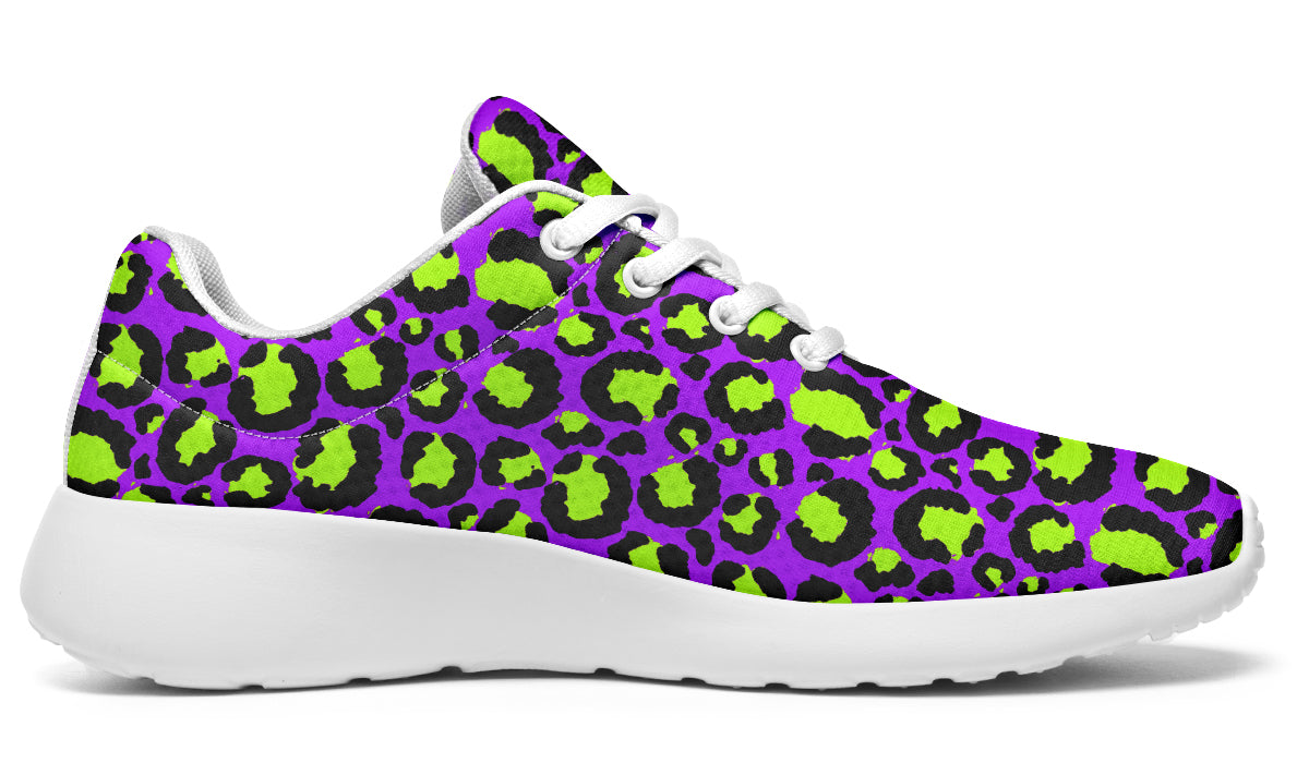 Neon Safari x Zombie Leopard Mismatch Sneakers
