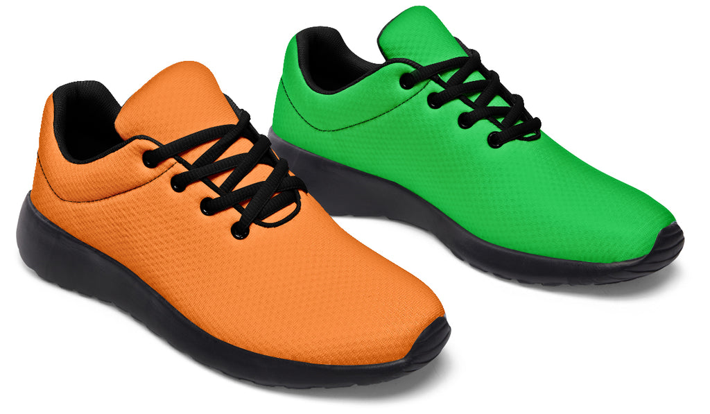 Orange and Green Mismatch Sneakers - Offbeat Sweetie