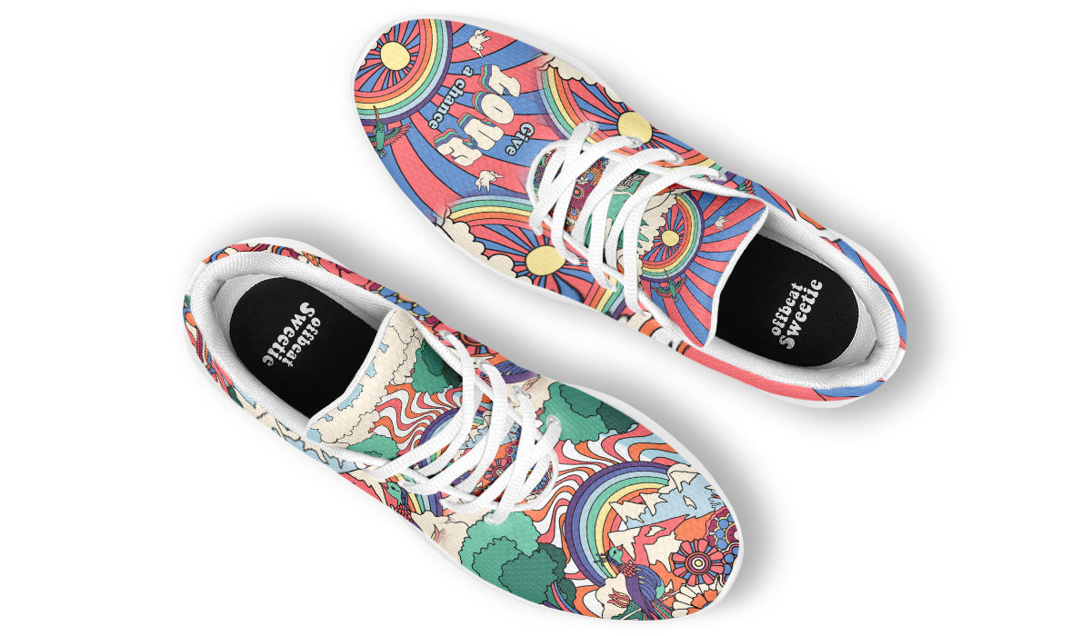 Peace And Love Sneakers - Offbeat Sweetie