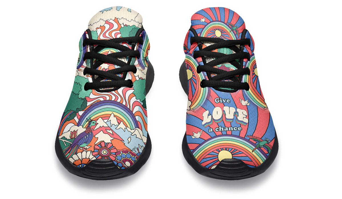 Peace And Love Sneakers - Offbeat Sweetie