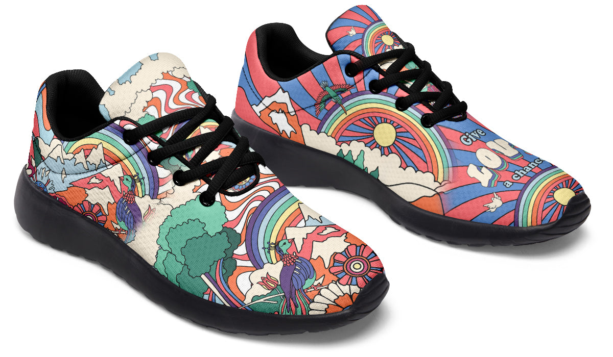 Peace And Love Sneakers - Offbeat Sweetie