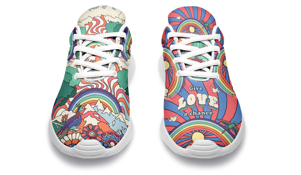 Peace And Love Sneakers - Offbeat Sweetie