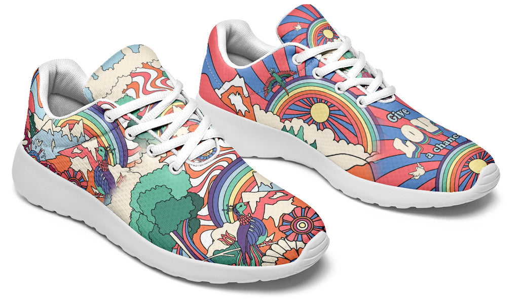 Peace And Love Sneakers - Offbeat Sweetie