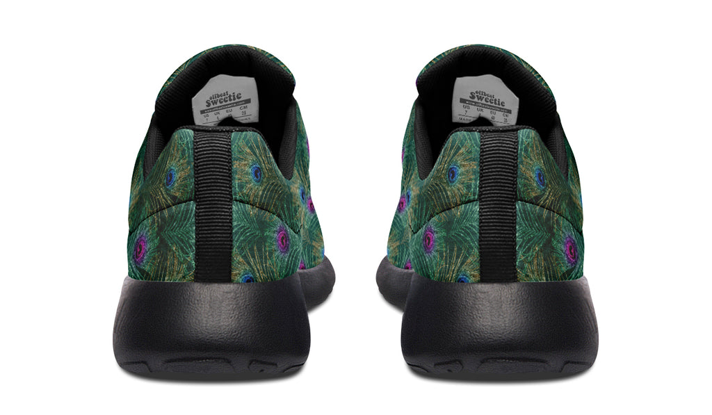 Peacock Feathers Sneakers - Offbeat Sweetie
