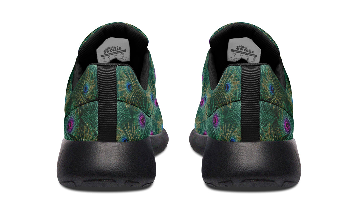 Peacock Feathers Sneakers - Offbeat Sweetie
