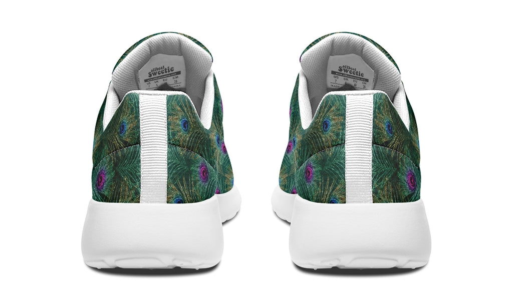 Peacock Feathers Sneakers - Offbeat Sweetie