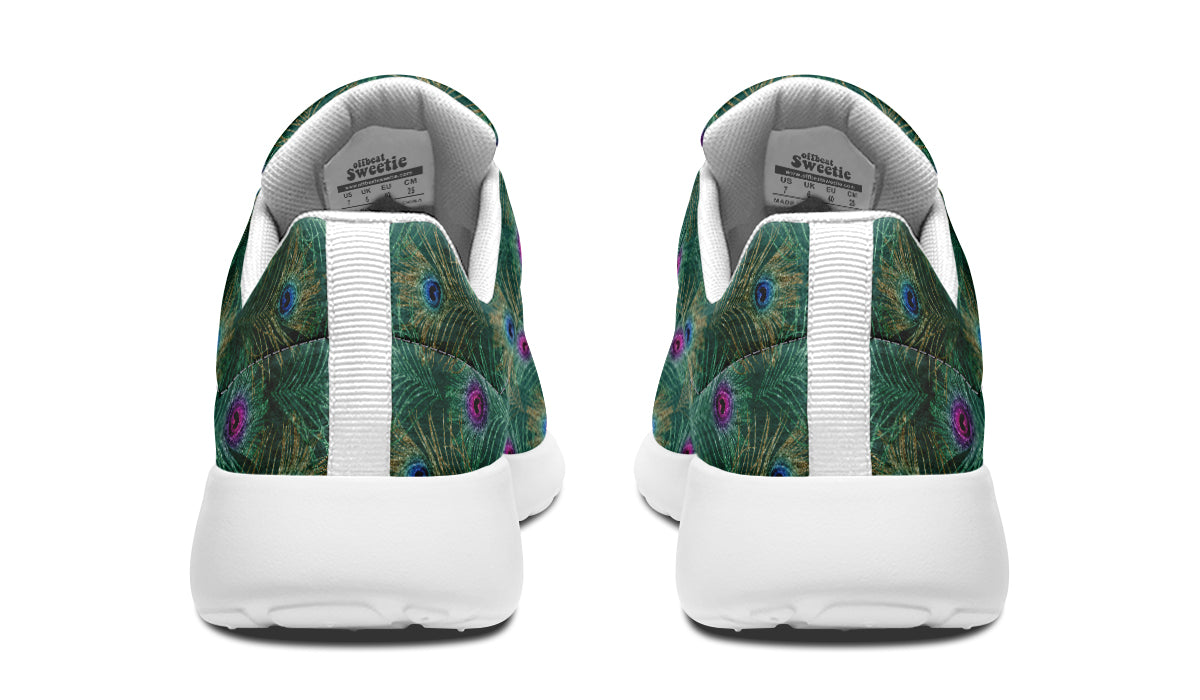 Peacock Feathers Sneakers - Offbeat Sweetie