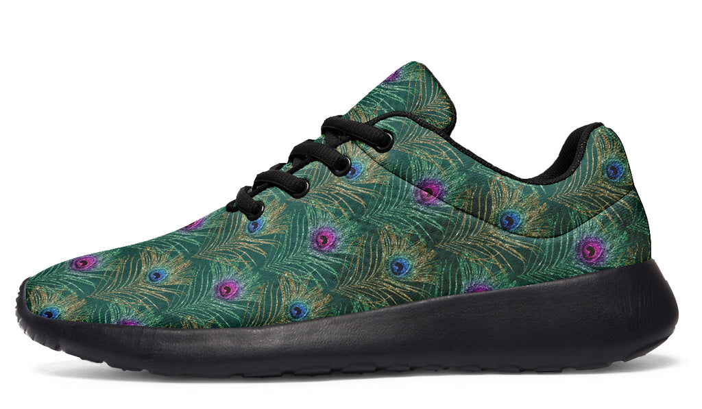 Peacock Feathers Sneakers - Offbeat Sweetie