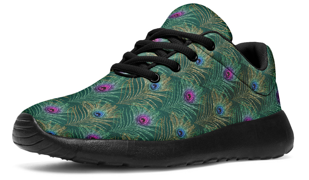 Peacock Feathers Sneakers - Offbeat Sweetie