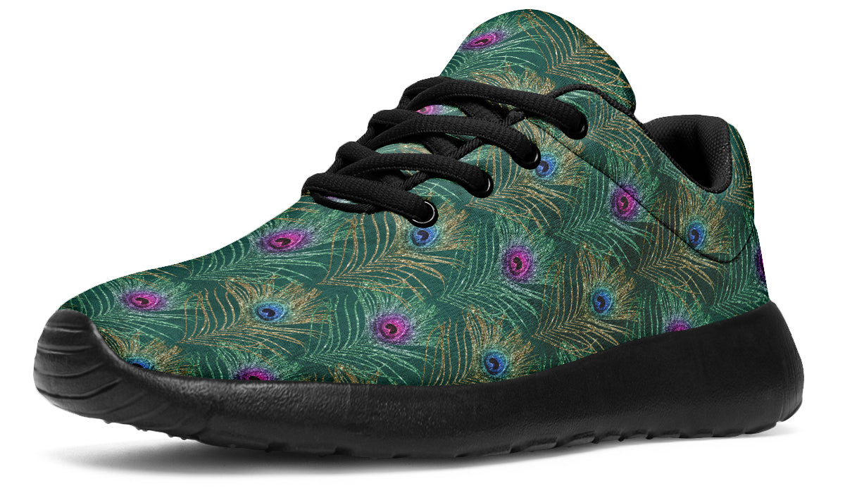 Peacock Feathers Sneakers - Offbeat Sweetie