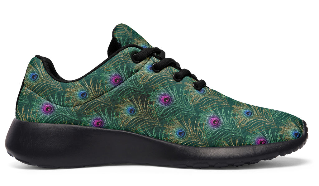 Peacock Feathers Sneakers - Offbeat Sweetie