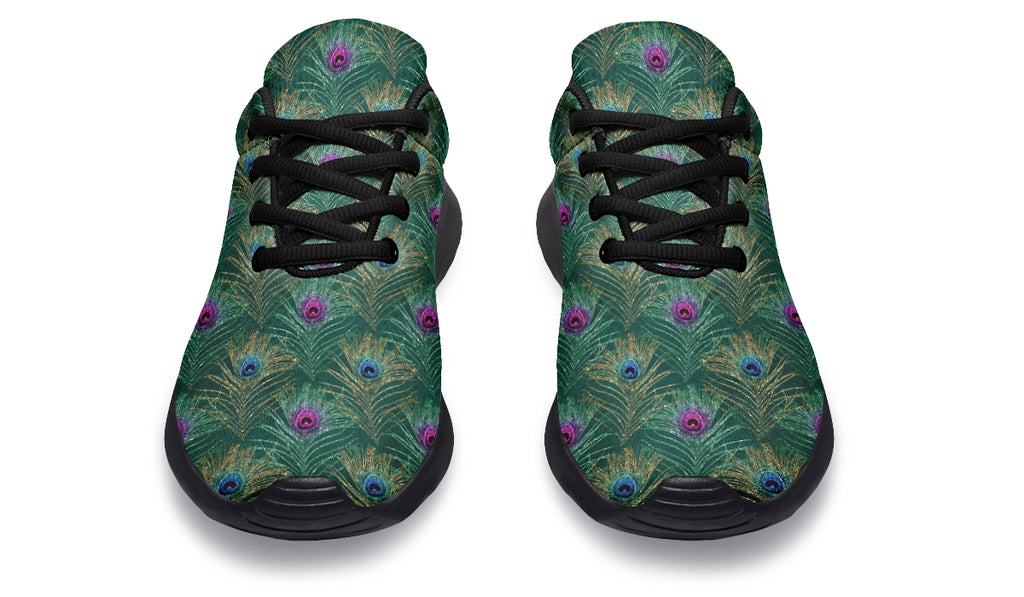 Peacock Feathers Sneakers - Offbeat Sweetie